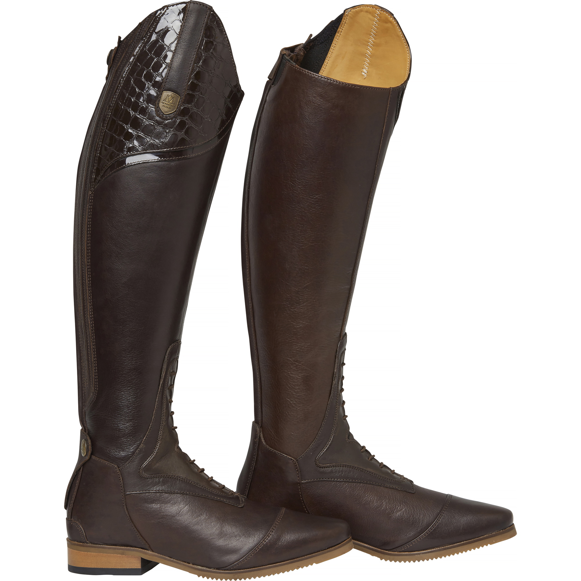 Mountain Horse Damen Souverän LUX Groß Reiten Stiefel 02143 - Dark Brown